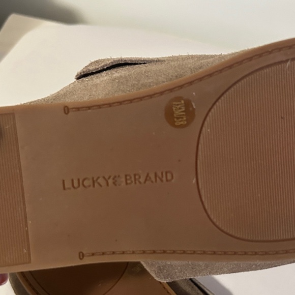Lucky Brand Brown Suede Slip-On Mules size 7.5 - Picture 4 of 6